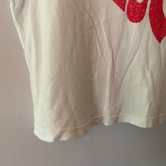 Mother White Sleeveless Strong Silent Type Tank Top Cropped Heart Design Large - Picture 6 of 12